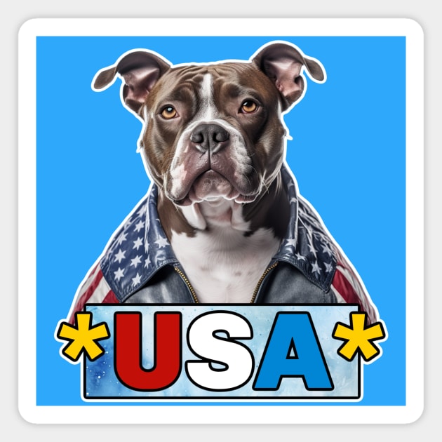 American Bully USA Magnet by Corrie Kuipers